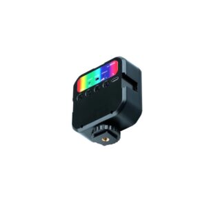 MJ88 Pocket LED Light RGB Full Color – Luce LED Portatile 3000K-7000K Dimmerabile con Telecomando – Mini Lampada Video per Foto, TikTok, YouTube, Streaming (Nero)