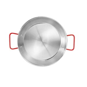 Padella per Paella 32 cm in Acciaio Inox – Antiaderente, Professionale, con 2 Manici Ergonomici, Adatta a Tutti i Piani Cottura