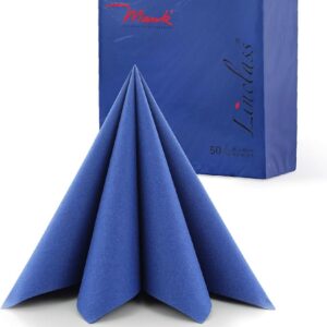 Prime Guest Tovaglioli Premium Edition per matrimoni e celebrazioni simili al tessuto, 50 pezzi, 40 x 40 cm, piegati ¼