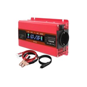 Convertitore di Tensione 12V 230V 650W (1500W Picco) Inverter Auto con Display LCD, 2 Porte USB, Presa EU, Ventola di Raffreddamento e Protezioni Multiple – Ideale per Viaggi, Camper e Campeggio