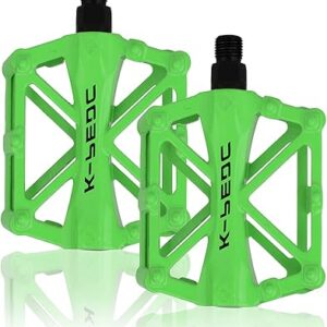 Pedali della bicicletta Pedale della bici in alluminio Ciclismo / Strada Mountain MTB / BMX Pedale della bici con pedali Super Bearing Platone stabile con pedale antiscivolo per 9/16 di pollice
