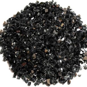 Koltose by Mash Vetro Fuoco Nero, 25 libbre di ½ Pollice. Vetro temperato Premium per pozzo del Fuoco, Vetro Riflettente per pozzo del Fuoco, Tavolo per Il Fuoco, Camino, Vetro ad Alta lucentezza