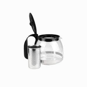 Teiera in Vetro Borosilicato con Filtro Integrato – Teiera per Tè e Tisane con Manico Ergonomico, Caraffa Elegante per Casa e Cucina