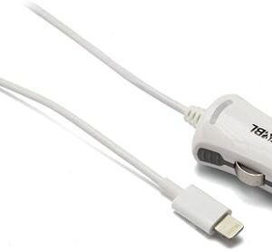 G&BL 7002 Alimentatore mini da auto con conn. Lightning bianco Lunghezza da 1 m, 2100mA, Bianco