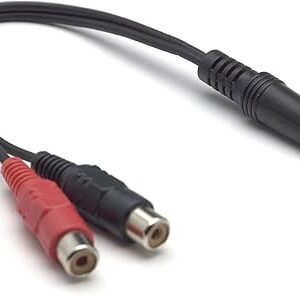 G&BL EL47 cavo audio 0,2 m 3.5mm 2 x RCA Nero, Rosso