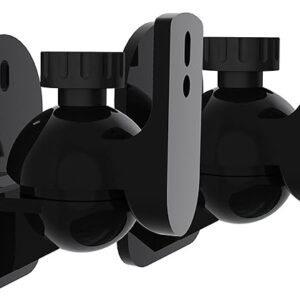 G&BL 5442 Kit 2 Supporti per Casse Acustiche da Parete, Nero