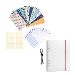 Raccoglitore A5 Trasparente Opaco con 6 Anelli e Chiusura Elastico – Binder Ricaricabile in PP Resistente con Etichette, Bustina Zip e Fogli Perforati per Appunti, Scuola, Ufficio e Bullet Journal