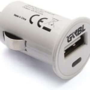 G&BL 7014 Alimentatore da Auto USB da 2400mA, Bianco