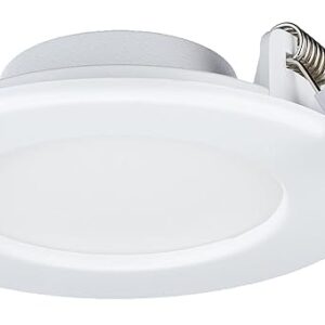 Faretto LED IP44 per Bagno e Doccia - Ultrasottile 26mm - Lampada Bianco Caldo da Incasso per Controsoffitto in Cartongesso - 450 Lumen 6W 230V 120º [Classe di efficienza energetica A+]