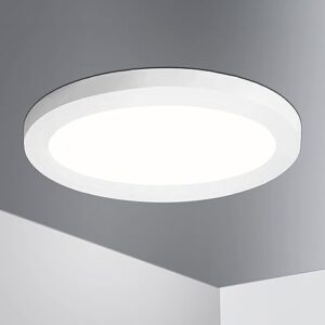 Lumare, plafoniera a LED da 12 W, extra piatta, rotonda, 800 lm, 170 mm, sostituisce ca. 60 W, IP44, lampada da soffitto per soggiorno, bagno, cucina, lampada da parete, moderno faretto bianco caldo [Classe di efficienza energetica F]