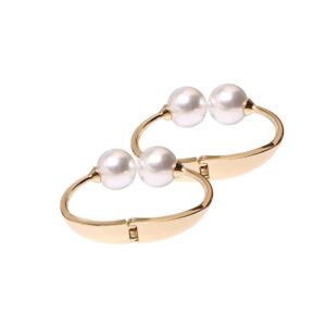 Set 2 Fermatenda Oro con Perla Grande – Fermatende Decorativi con Chiusura a Molla – Accessori Eleganti per Tende da Salotto, Camera da Letto e Ufficio