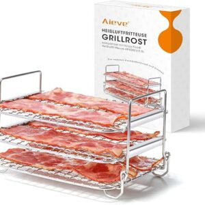 Aieve Friggitrice ad aria calda griglia disidratata multiuso a doppio strato compatibile con friggitrice ad aria calda Ninja Foodi AF400EU 9,5L accessori per friggitrice ad aria calda (versione