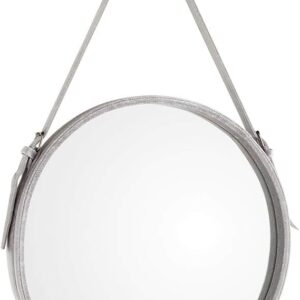 Specchio rotondo con cinturino in velluto Beautify 4000167 - Grigio