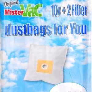Mister vac MV 620/sacchetti per aspirapolvere in tessuto non tessuto a 5 strati Confezione risparmio da 30 sacchetti + filtro 6/per Dirt Devil Serie M