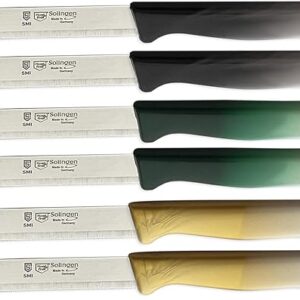 SMI - 12 PCS Solingen Coltelli vegetali Professionale coltelli da Frutta Coltelli da Chef coltelli da Cucina Acciaio Inossidabile Utensili da Cucina