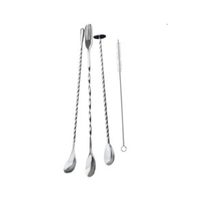 Pulizia, Agitatori per Cocktail, Cucchiaio Miscelatore per Shaker, Caffè, Tè, Frappè, Smoothie e Bevande