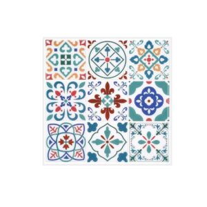Carta da Parati Autoadesiva Peel and Stick Effetto Piastrelle Ceramica, Impermeabile e Resistente all'Olio, Rivestimento Decorativo per Cucina e Bagno, 12 Fogli 30,5 x 30,5 cm