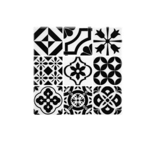 Carta Adesiva per Piastrelle Cucina e Bagno, 18 Fogli 30,5 x 30,5 cm, Adesivi Decorativi Effetto Mosaico Azulejos Multicolore, Impermeabili e Antimuffa, Rivestimento Autoadesivo per Pareti e Backsplash