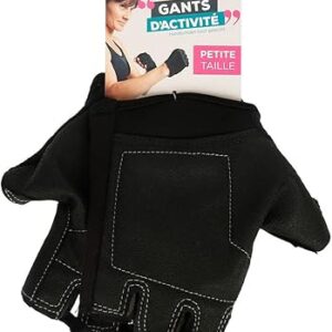 UPFIT - Coppia di guanti da attività - Taglia L - Leggero e resistente - Materiale aderente sul palmo e tra il pollice e l'indice consente una presa migliore - Facile da rimuovere - Colore: Nero
