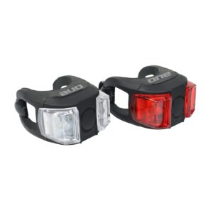 Set Luci LED per Bici Bianco + Rosso – Illuminazione Anteriore e Posteriore per Maggiore Sicurezza