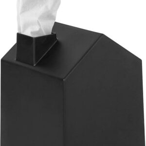 Adorabile porta fazzoletti quadrato a forma di casetta per bagno, camera da letto o ufficio, nero