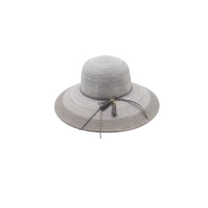 Cappello Donna Estivo in Cotone con Cordino in Velluto, Cappello Morbido Traspirante, Circonferenza 56-58 cm, Stile Casual Elegante, Protezione Sole per Primavera, Estate, Viaggi e Tempo Libero, Grigio