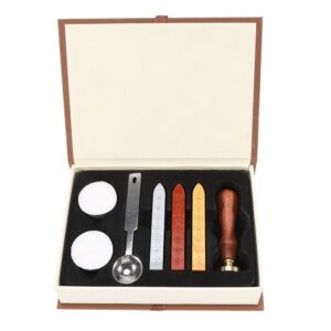Kit Sigillo di Cera, Lettera Timbro Sigillo di Cera Cucchiaio per Fusione Cera Alfabeto Timbri Sigillo di Cera Perline Sigillo di Cera Timbro di Cera Vintage