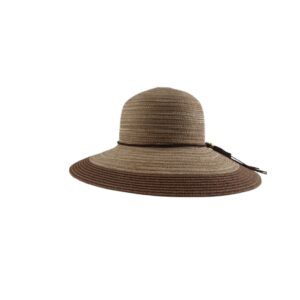 Cappello Donna Estivo in Cotone Marrone con Visiera Marrone Scuro e Cordino in Velluto, Cappello Sole Donna Morbido e Traspirante, Circonferenza 56-58 cm, Stile Casual Elegante per Primavera ed Estate