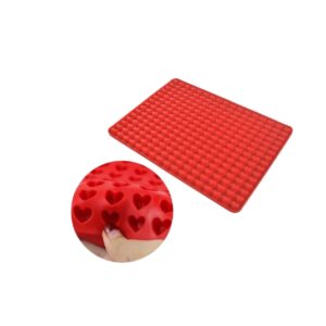 Stampo in Silicone con 255 Cavità a Forma di Cuore per Snack per Cani e Gatti, Silicone Alimentare BPA Free, Antiaderente, per Premietti da Addestramento, Cioccolatini, Gelatine e Caramelle
