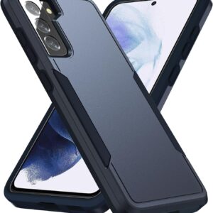 Cover Rigida Blu per Samsung S22 – Protezione Elegante con Interno a Nido d'Ape - Case - Cover - Blu - Protector - Resistente - Con accesso preciso a porte, tasti e fotocamera