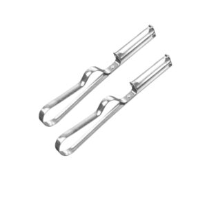 Pelapatate in Acciaio Inox, Set da 2 Pezzi, Pelapatate Laterale Ergonomico per Frutta e Verdura, Sbucciatore da Cucina, Lavabile in Lavastoviglie