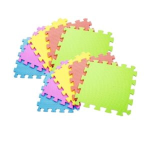 Tappeto Puzzle Bambini 30x30 cm, 10 Mattonelle in Schiuma EVA, Tappetino Gioco Neonato per Gattonare, Tappeto Morbido per Cameretta, Impermeabile e Isolante, Interni ed Esterni
