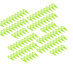 100 Lame di Ricambio in Plastica per Tosaerba e Tagliabordi, Lame in Nylon PA per Decespugliatore a Batteria, Ricambi per Tagliaerba, Lame per Rifinitura Prato e Giardino