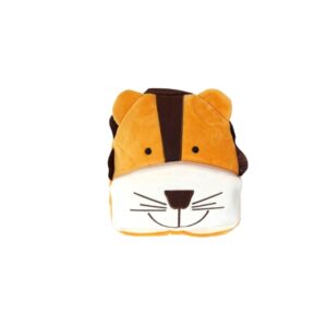 Zaino Bambini Leone in Peluche, 10 L, 34 x 31 x 7,5 cm, Zainetto per Asilo Nido e Scuola Materna, Spallacci Regolabili e Imbottiti, Tasca Frontale, Zainetto per Bimbi