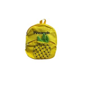 Zainetto Bambini a Forma di Ananas, 35 x 30 x 7 cm, Zaino per Bambini dai 3 Anni, Zainetto per Gite, Escursioni, Viaggi e Attività Quotidiane, Tasca Frontale con Cerniera