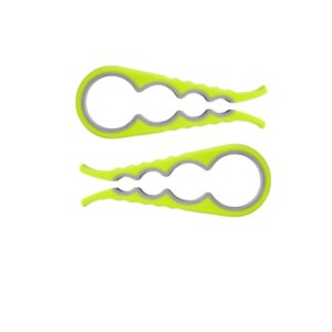 Set 2 Pezzi Apribottiglie e Apriscatole Regolabili, Apribarattoli Multifunzione con Presa Antiscivolo in ABS e Gomma, Doppio Arco di Apertura, Lavabili in Lavastoviglie