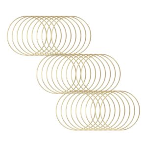 30 Anelli in Metallo Color Oro da 10 cm, Cerchi per Acchiappasogni e Macramè, Anelli per Fai da Te, Ghirlande, Decorazioni Floreali, Arazzi e Artigianato